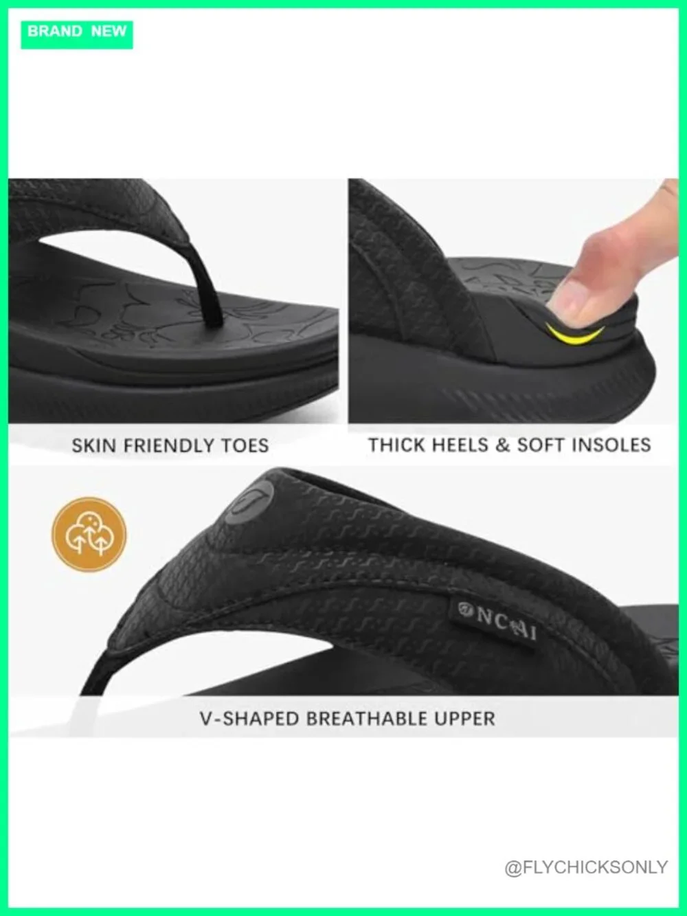Women's Orthotic Cushion Flip Flops with Arch Support Platform Sandals